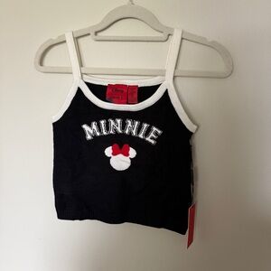 Disney Black and White Minnie Mouse crop Top